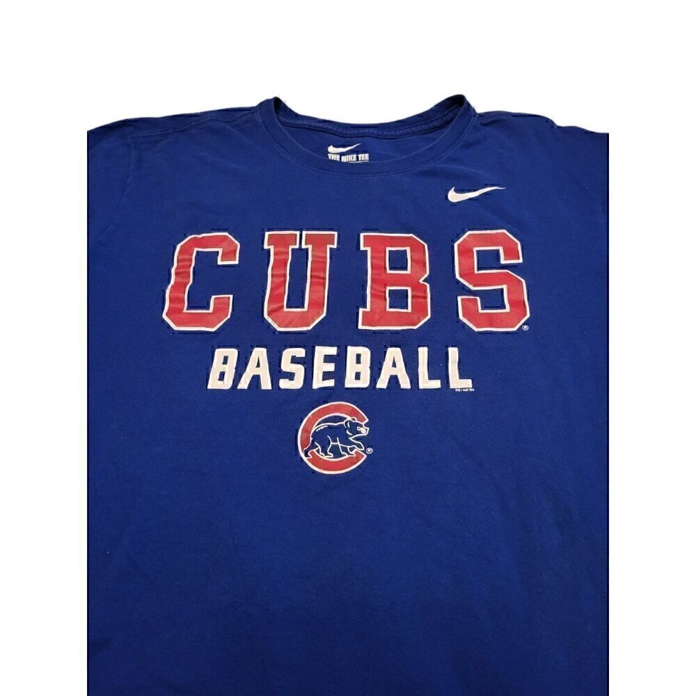 Chicago Cubs Baseball Nike Tee Athletic Cut/Slim Fit Men's Size Large - Picture 2 of 6